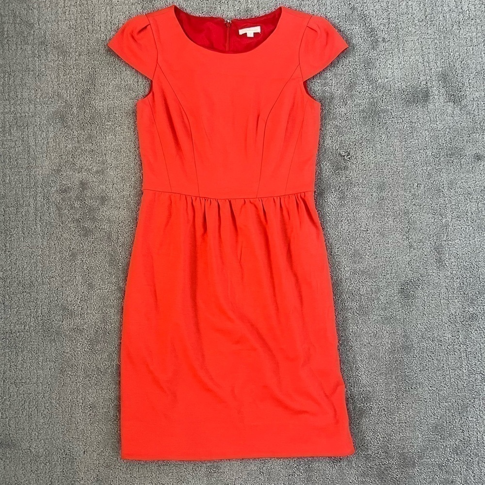 Shoshanna Orange Cap Sleeve Sheath Dress